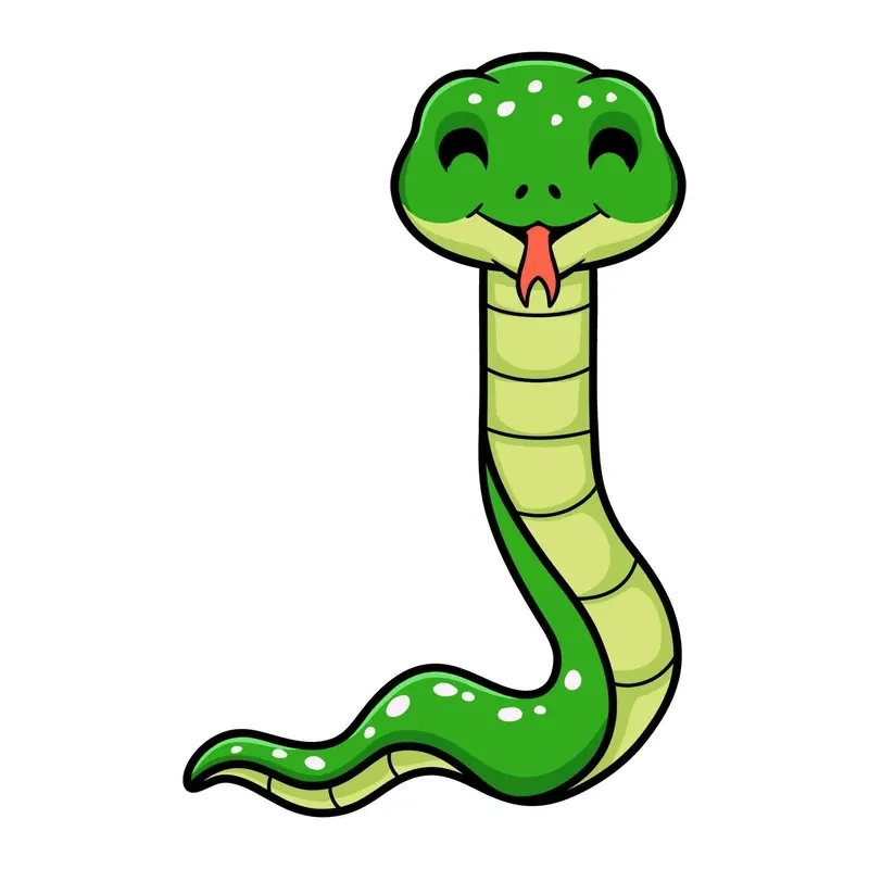 Chibi con rắn giúp avatar thêm phần dễ thương