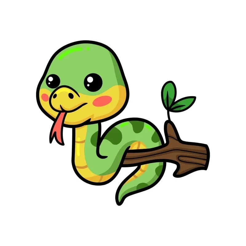 Rắn chibi tết rực rỡ sắc màu cho không khí xuân