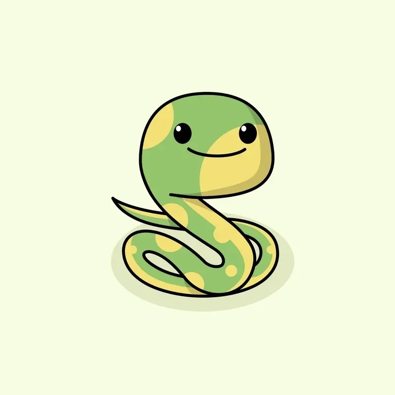 Vẽ rắn chibi với đường nét sinh động đầy sáng tạo