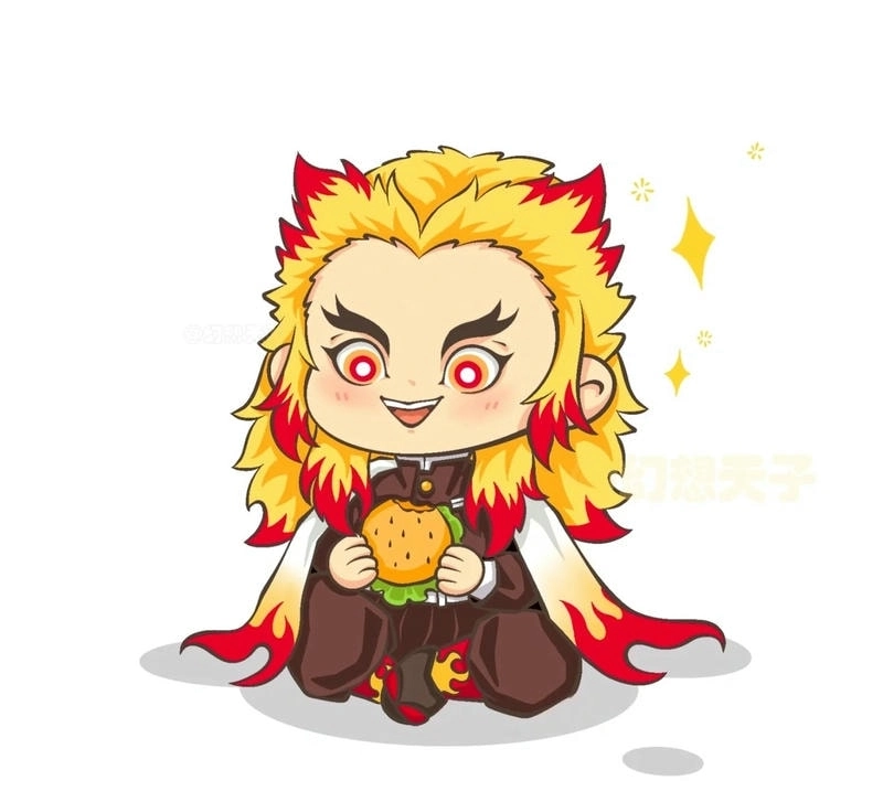 Khám phá nét vẽ Rengoku chibi manga chuẩn style truyện tranh