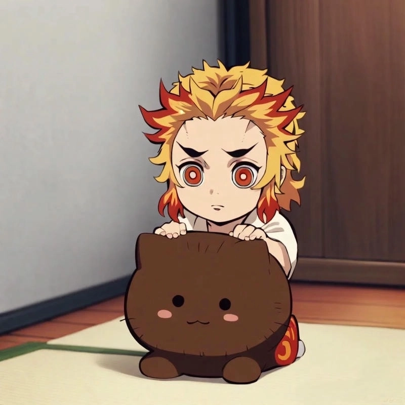 Làm mới bộ sưu tập với Rengoku chibi sticker dễ thương