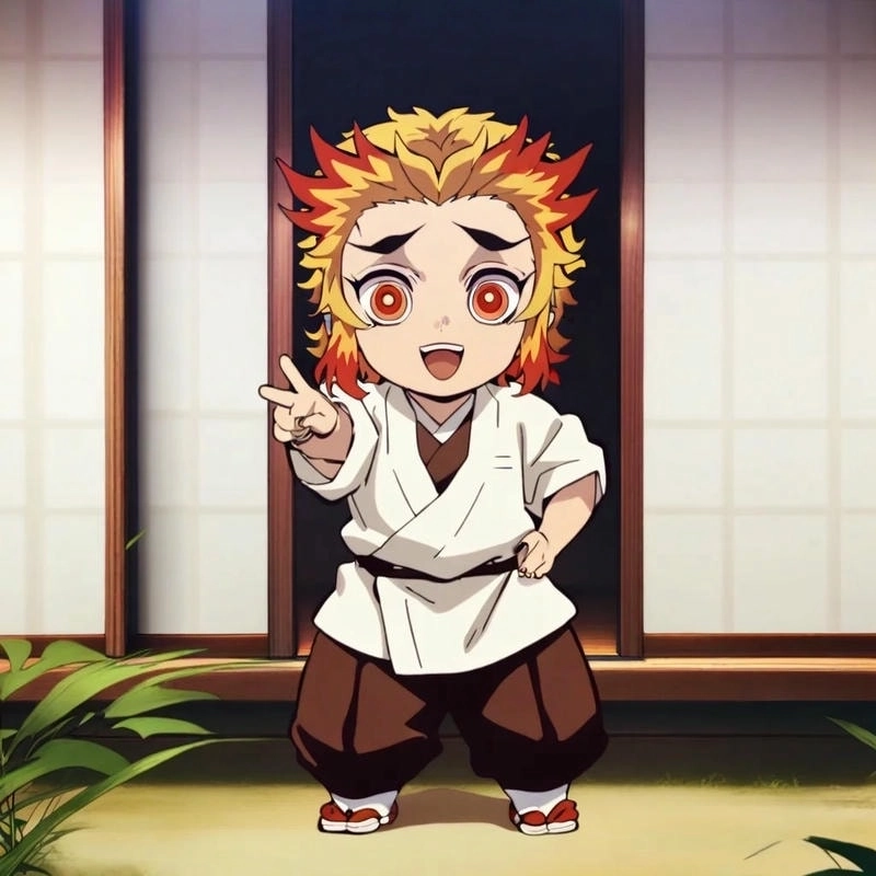 Biểu cảm Rengoku chibi umai khiến fan tan chảy vì đáng yêu
