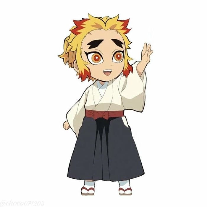 Chiêm ngưỡng tác phẩm Rengoku chibi art đầy sáng tạo và sắc màu