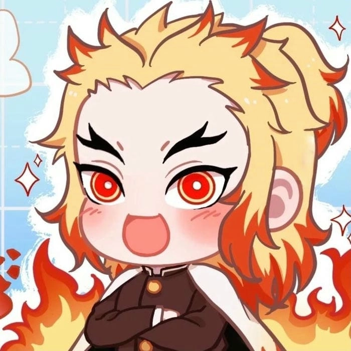 Đáng yêu cực độ khi Rengoku chibi eating món ngon say mê