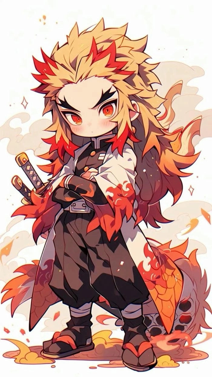 Say đắm vẻ ngoài Kawaii Rengoku chibi cute đậm chất anime
