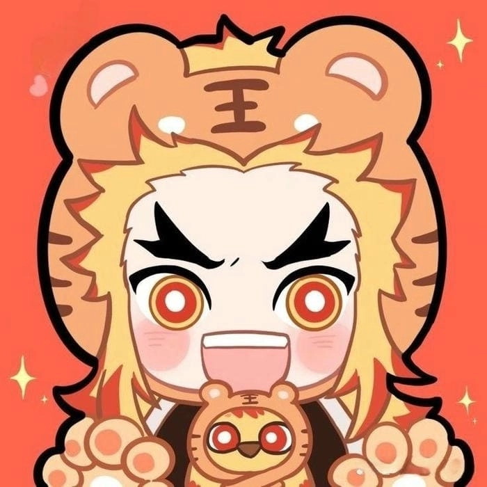 Sự kết hợp độc đáo trong Akaza x Rengoku chibi siêu dễ thương