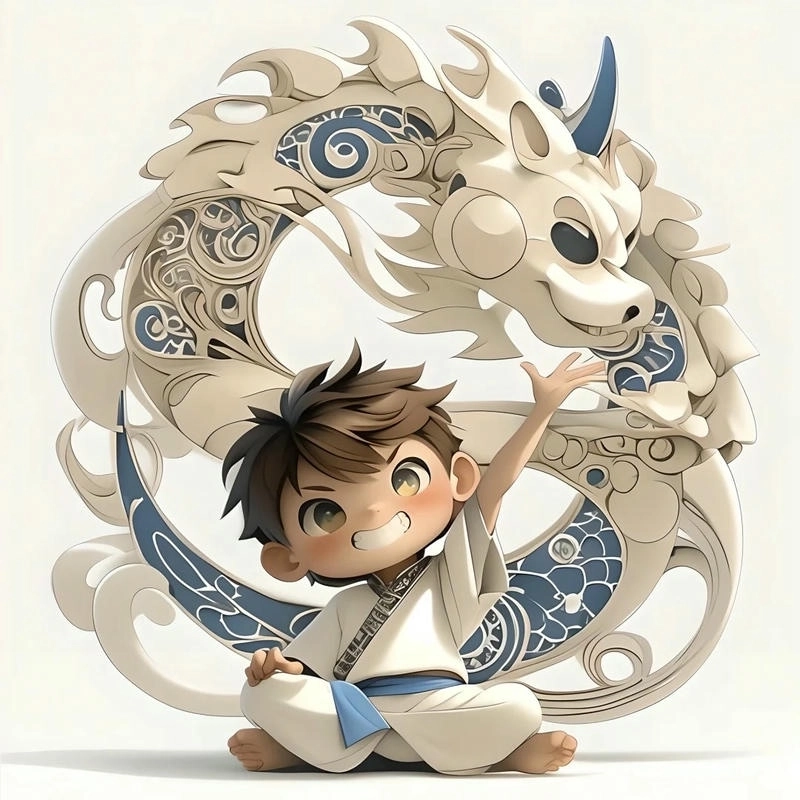 Con rồng chibi 2024 đậm chất lễ hội với phong cách siêu cute