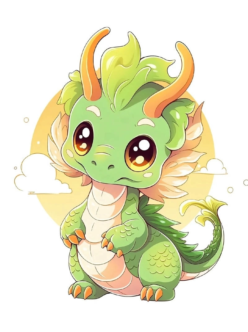 Hình ảnh rồng chibi cute ngọt ngào và dễ mến cho mọi fan