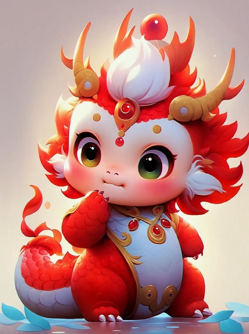 Hình rồng chibi mới nhất với thiết kế độc đáo siêu cute