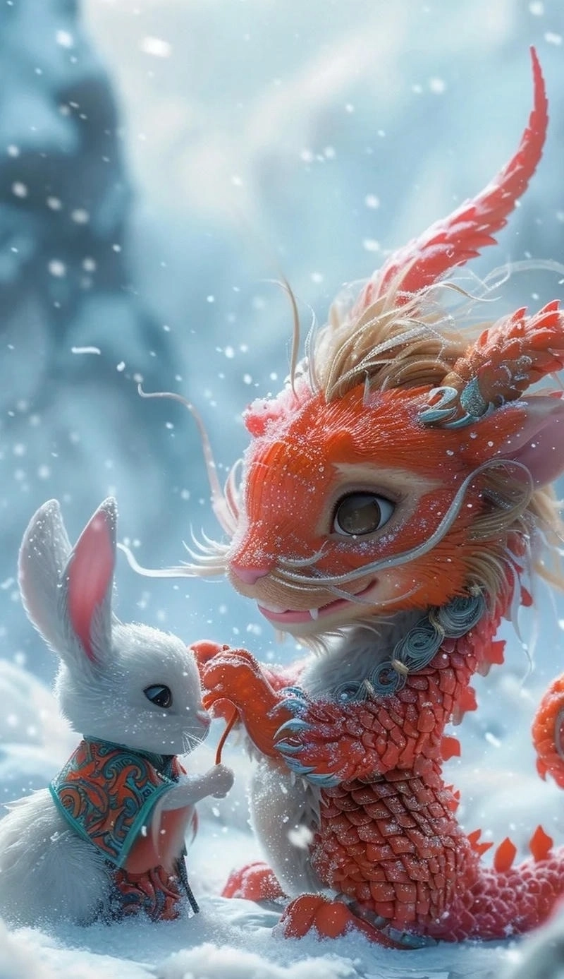 Ảnh rồng chibi cute lý tưởng để làm hình nền cực xinh
