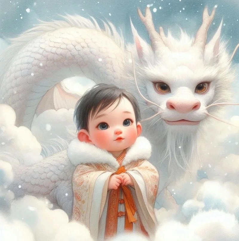 Hình con rồng chibi tinh nghịch và sống động thu hút mọi ánh nhìn