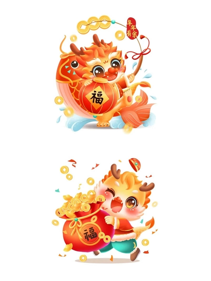 Ảnh rồng chibi mang phong cách dễ thương cực hút fan