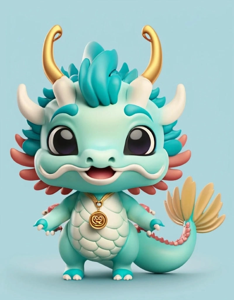 Vẽ con rồng chibi đơn giản với từng nét bút đáng yêu