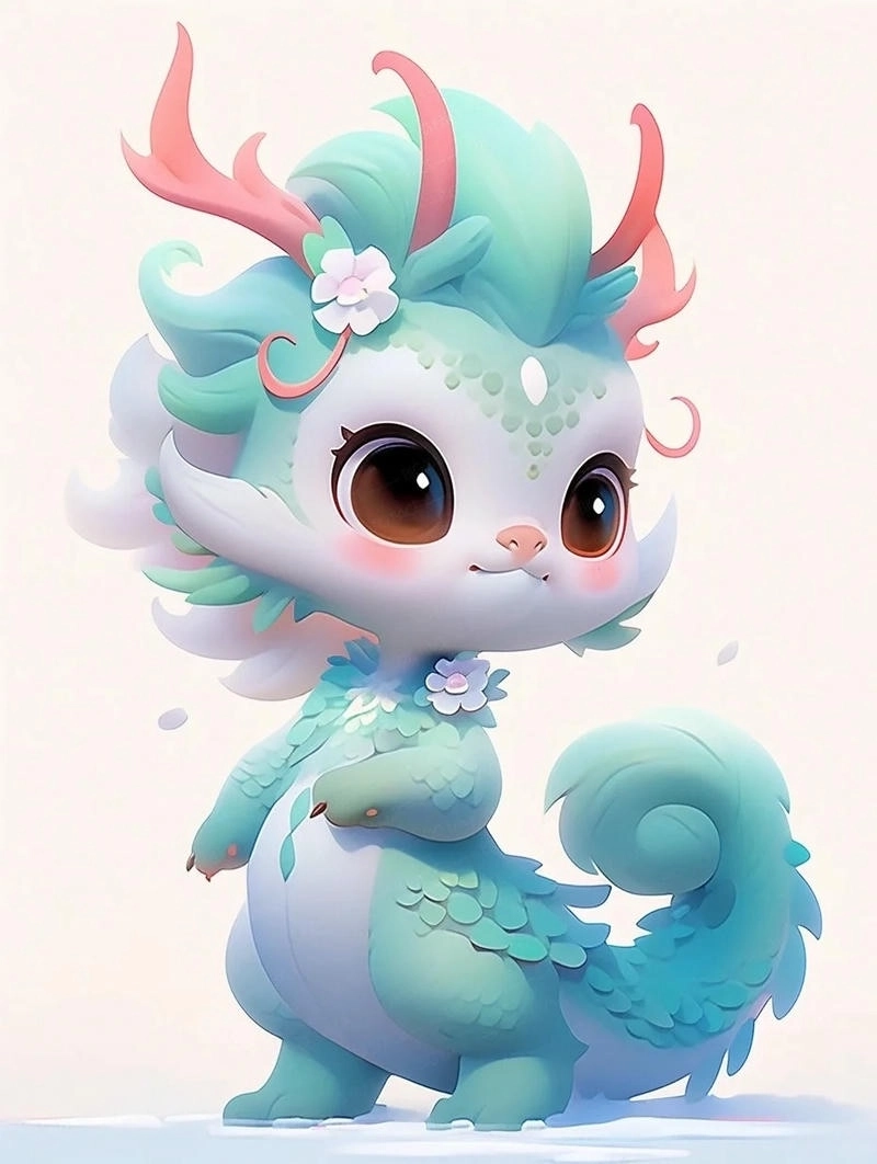 Bé rồng chibi ngộ nghĩnh và siêu cute khiến bạn phải bật cười