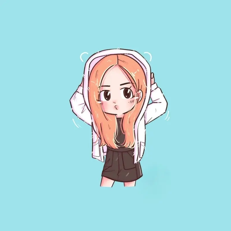 Ảnh chibi của Rose trong phong cách cực kỳ đáng yêu