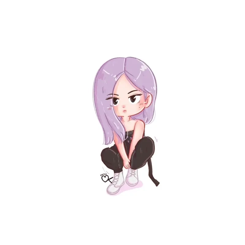 Vẽ Rose Apt chibi kết hợp giữa cổ điển và hiện đại