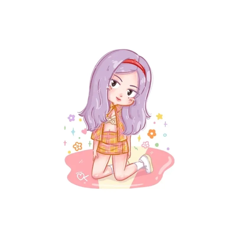 Blackpink chibi Rose dễ vẽ siêu đơn giản mà vẫn nổi bật
