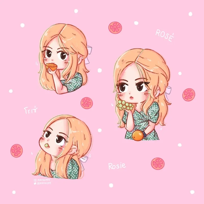 Rose chibi Blackpink với tạo hình đáng yêu ngộ nghĩnh