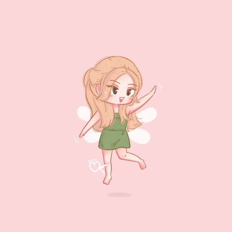 Vẽ Rose Blackpink chibi đơn giản dễ học dễ áp dụng