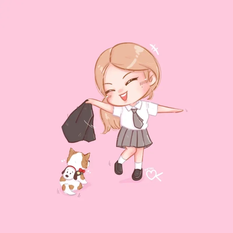 Ảnh Rose chibi chất lượng cao khiến fan yêu ngay