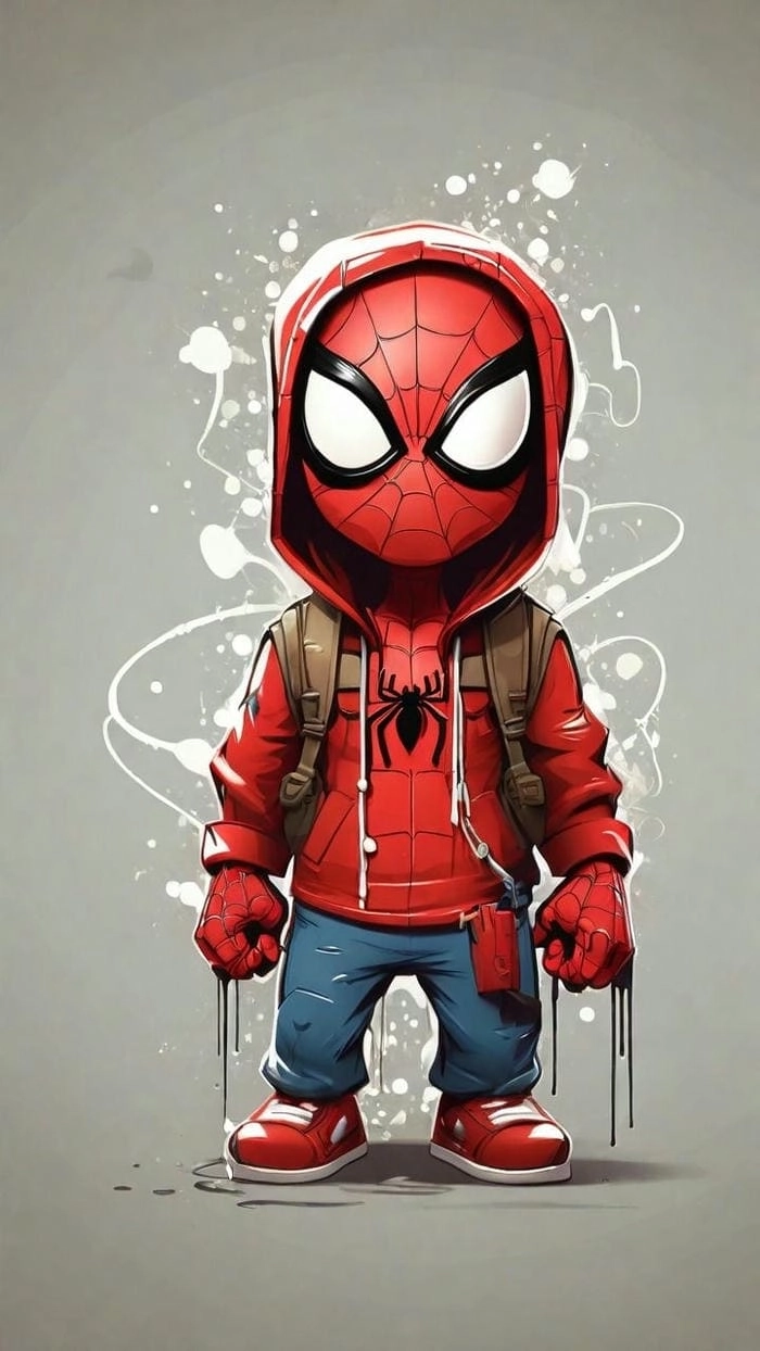 Hình nền spider man chibi đẹp cho điện thoại cực độc đáo