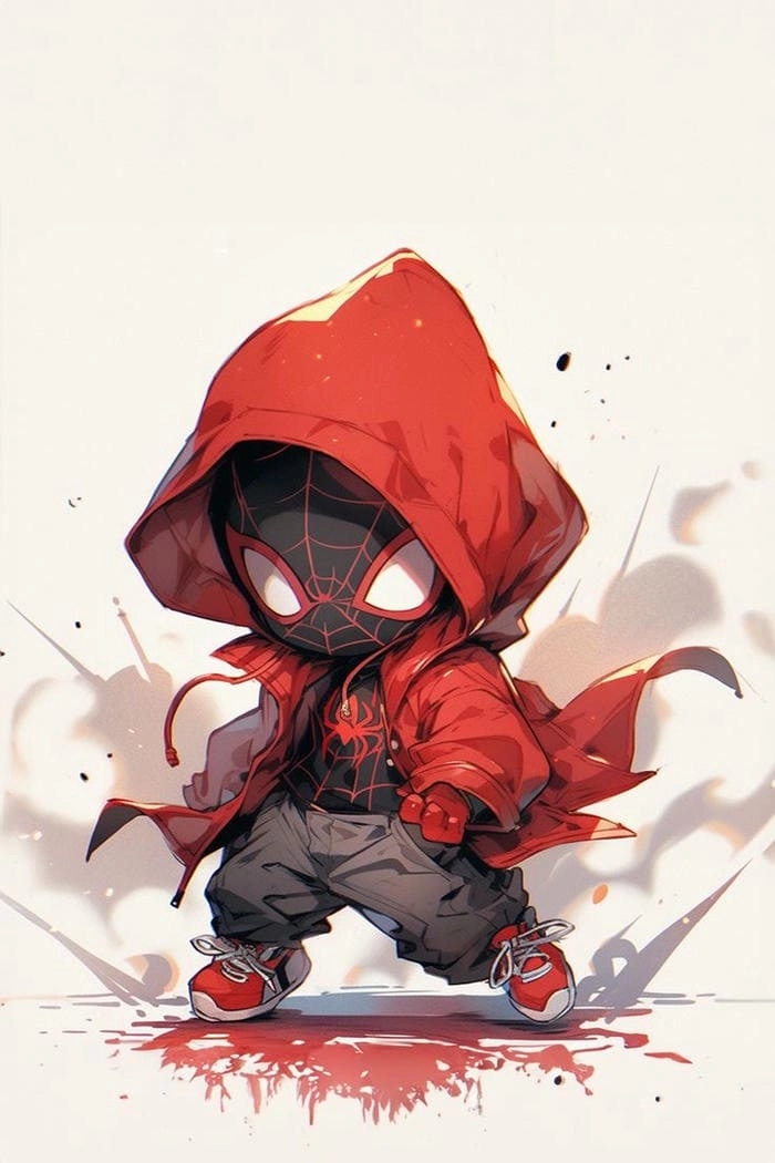 Tô màu spider man chibi thú vị giúp bé phát triển tư duy