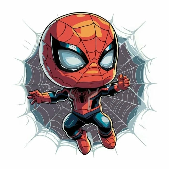 Chibi spiderman drawings sáng tạo và đầy cảm hứng nghệ thuật
