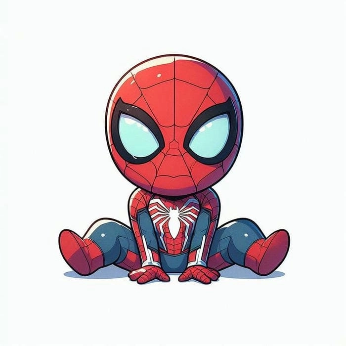 Chibi spiderman phong cách đáng yêu khiến fan không thể rời mắt