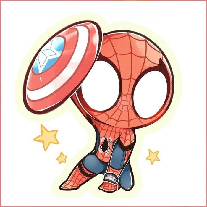 Spider man chibi art đậm chất sáng tạo và dễ thương