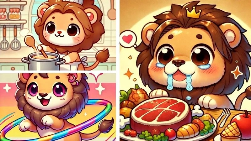 Bộ ảnh Sư tử chibi siêu cute khiến bạn ngắm mãi không chán