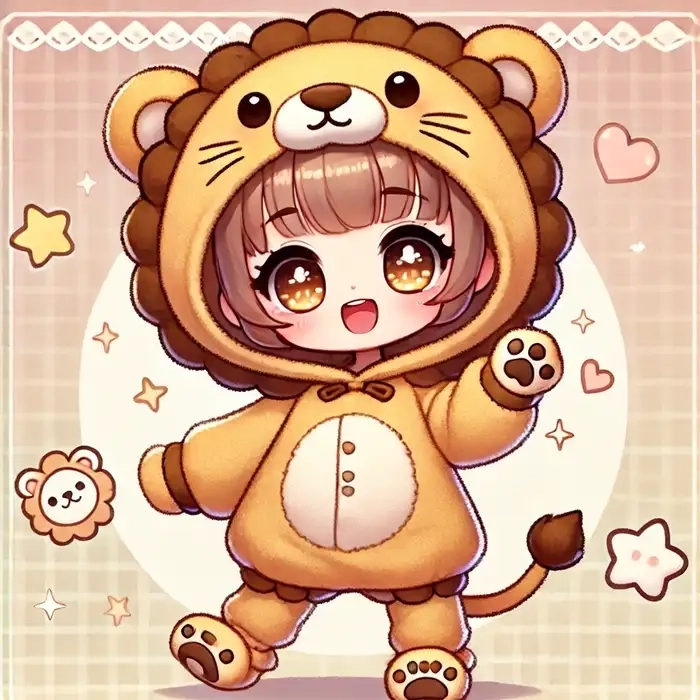 Ảnh cung sư tử chibi dễ thương cho bộ sưu tập của bạn
