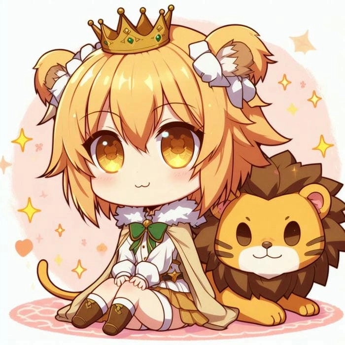 Vẽ cung sư tử nữ chibi tỏa sáng với nét vẽ mềm mại