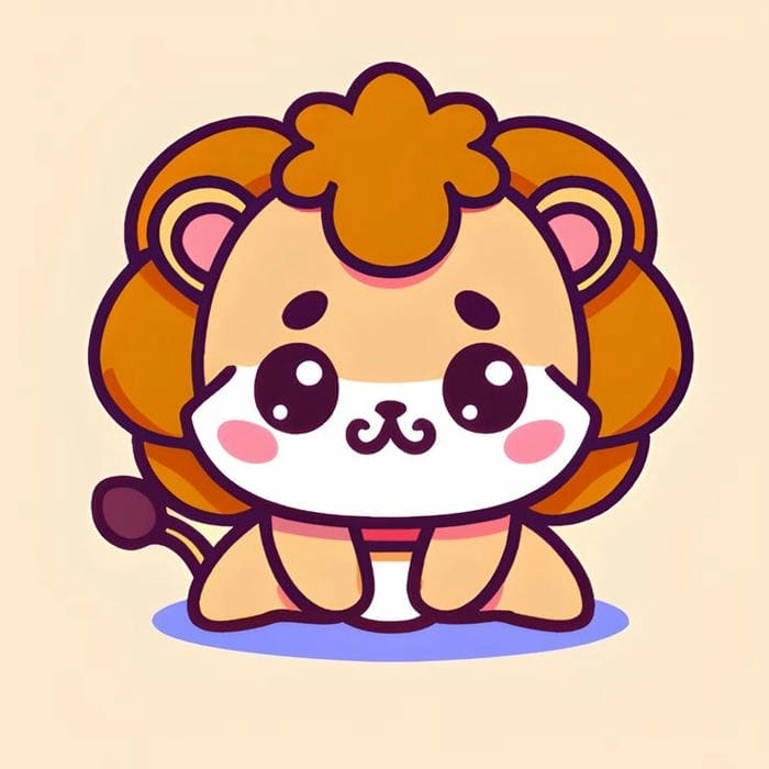 Hình ảnh cung sư tử chibi độc đáo cho người mê hoàng đạo