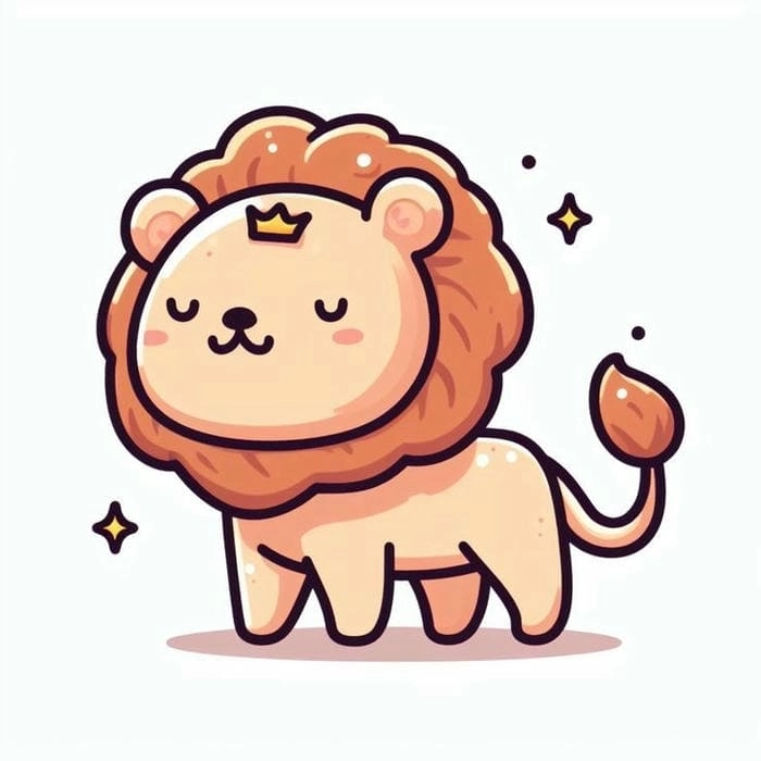 Vẽ con sư tử chibi đơn giản cho người yêu thích nghệ thuật