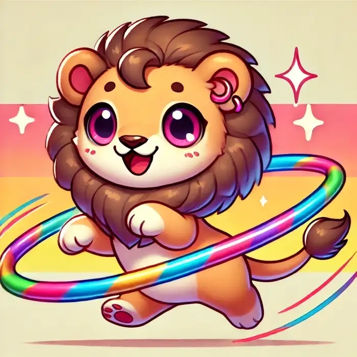 Hình sư tử chibi đáng yêu phù hợp làm hình nền điện thoại