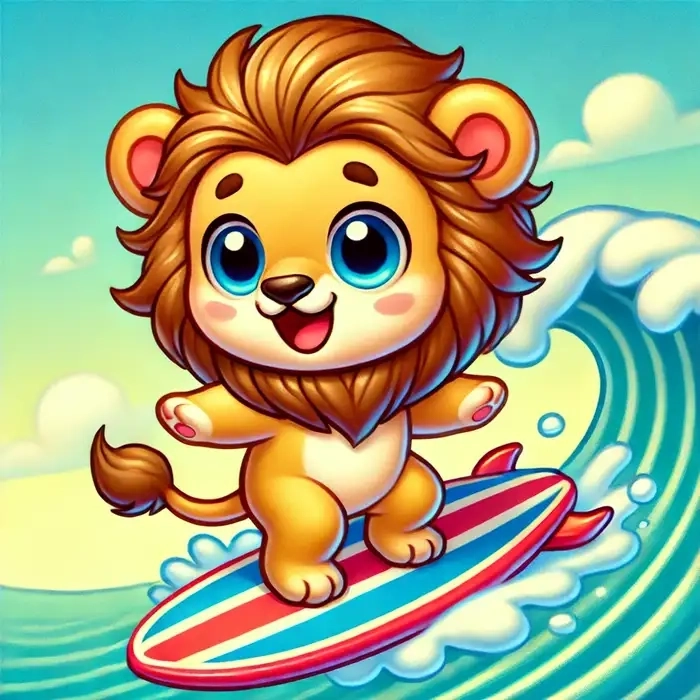 Ảnh cung sư tử chibi dễ thương cho bộ sưu tập của bạn