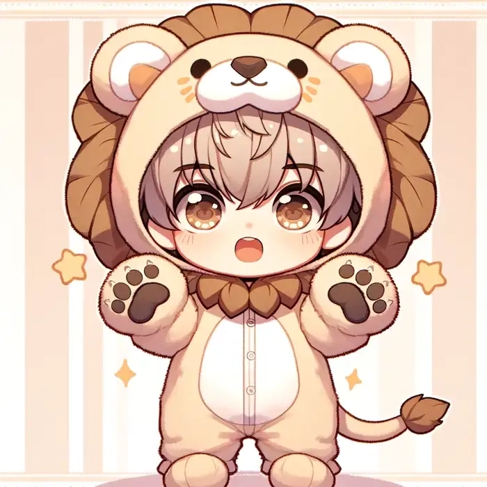 Sư tử chibi dễ thương khiến bạn không thể rời mắt