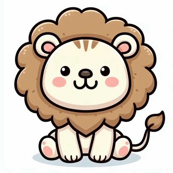 Vẽ con sư tử chibi đơn giản cho người yêu thích nghệ thuật