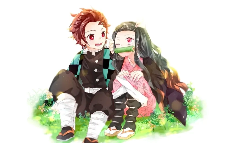 Cặp đôi Nezuko Tanjiro chibi cute đáng yêu không thể bỏ lỡ
