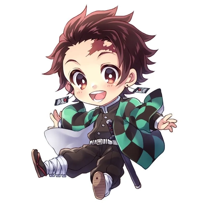 Sáng tạo cùng Tranh tô màu Tanjiro chibi siêu dễ thương