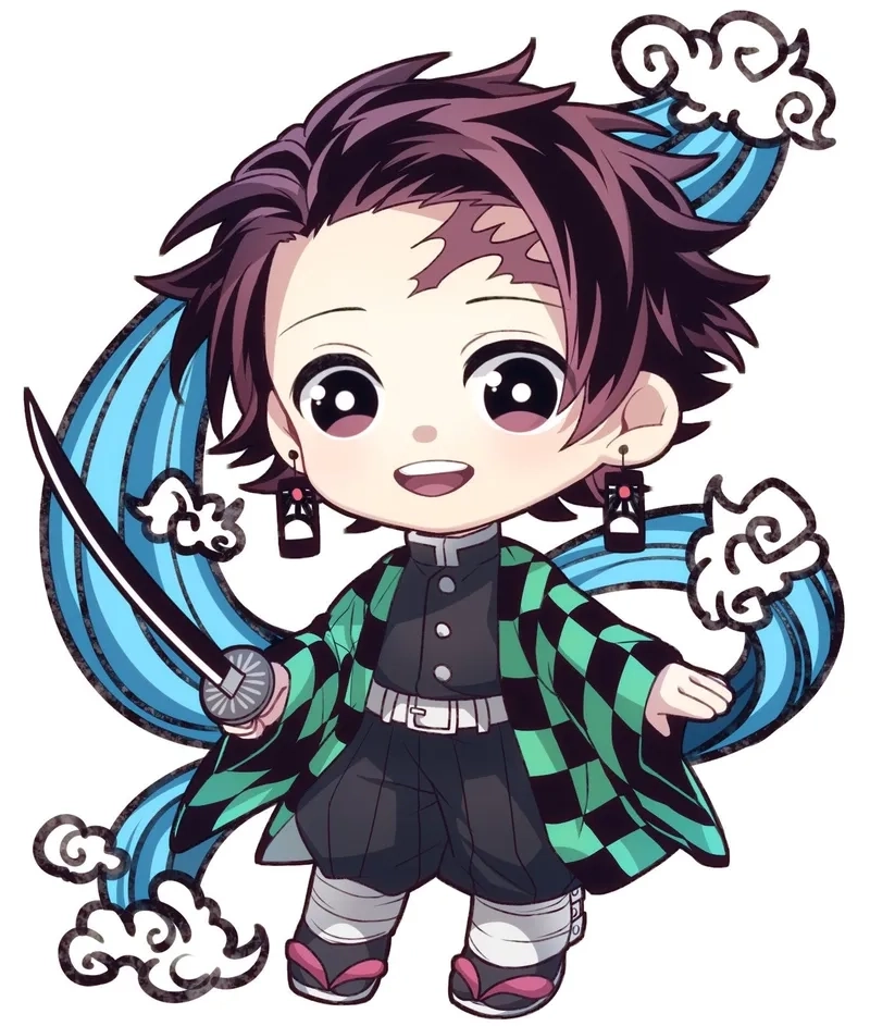 Thế giới Tanjiro chibi manga đậm chất Nhật Bản