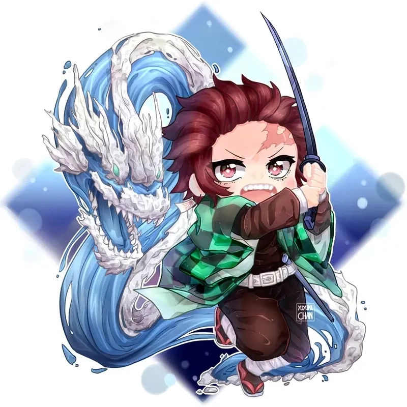 Hướng dẫn vẽ thanh gươm diệt quỷ chibi siêu đáng yêu