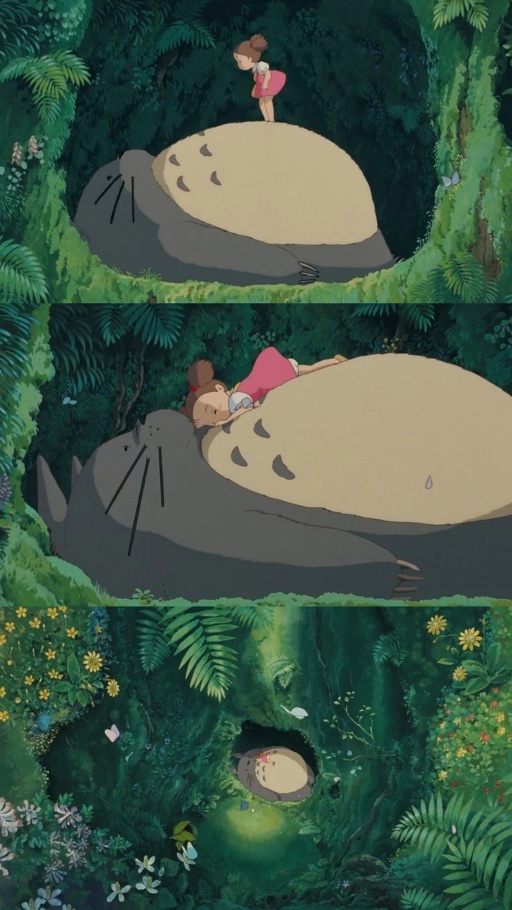 Mang thế giới Ghibli đến bạn với hình nền hàng xóm của tôi là Totoro
