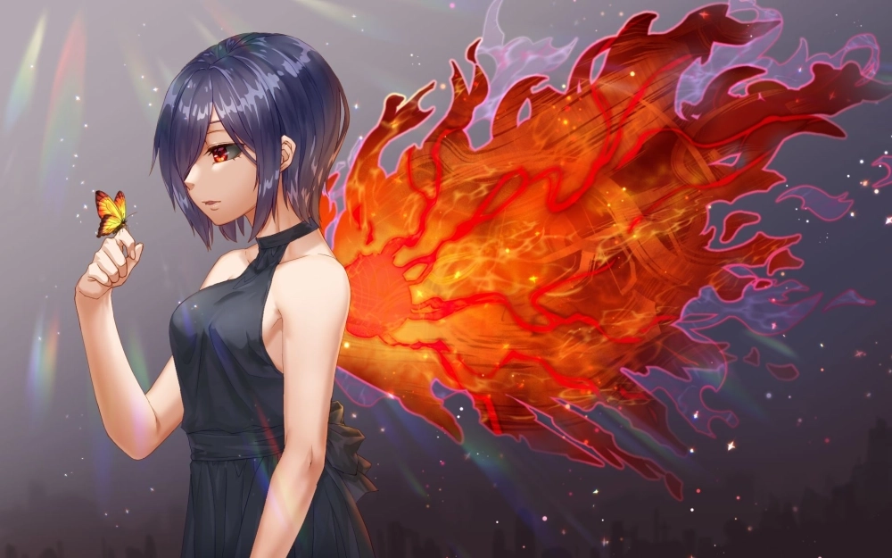 Touka Kirishima haircut thay đổi nhẹ nhưng rất cá tính