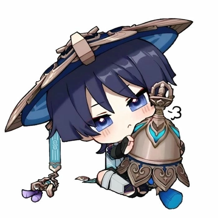 Wanderer chibi transparent background dễ chèn vào bất kỳ thiết kế nào