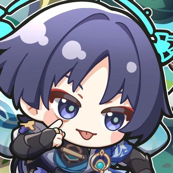 Wanderer chibi art đường nét tinh tế khiến người xem ấn tượng