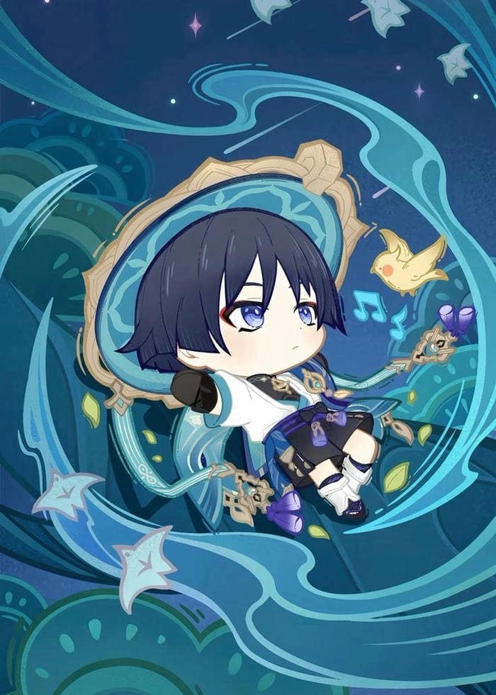 Ảnh Wanderer chibi độ phân giải cao thích hợp làm nền