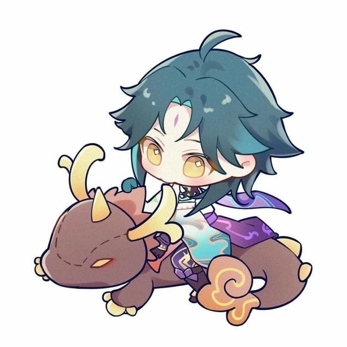 Hình ảnh Xiao shin hài hước pha nét đáng yêu chuẩn chibi