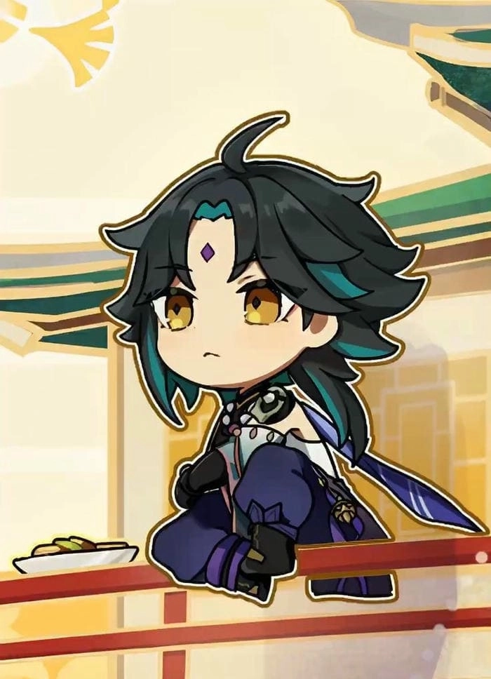 Bộ Xiao chibi png trong suốt cực chất dùng làm sticker