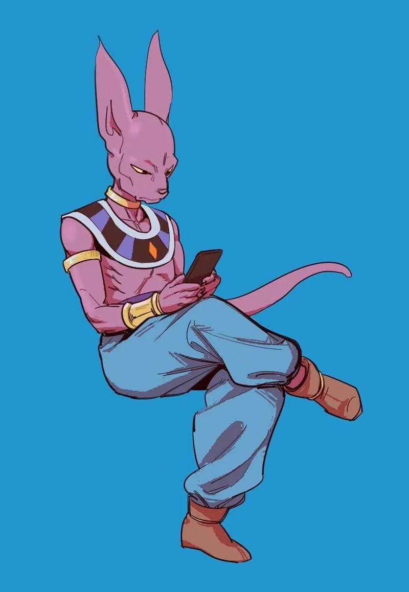 Hình ảnh fanart ấn tượng của Beerus cat đầy cá tính